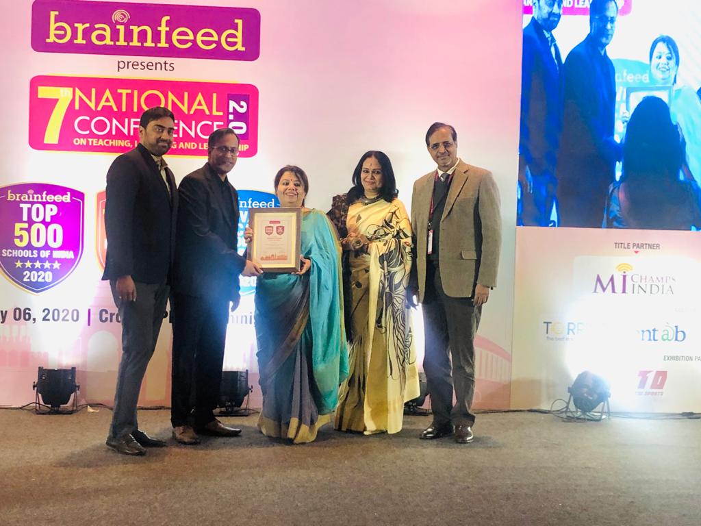 Sanskar School receives Brainfeed School Excellence Awards 2019-20